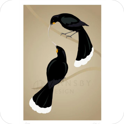 Art print - Pair of Huia Birds